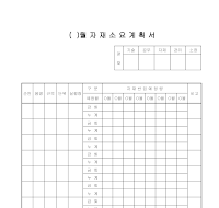 ()월자재소요계획서 ()월자재소요계획서